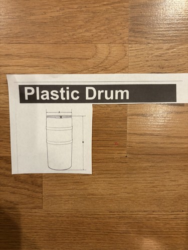 Plastic drum gallon open - drum, 77
